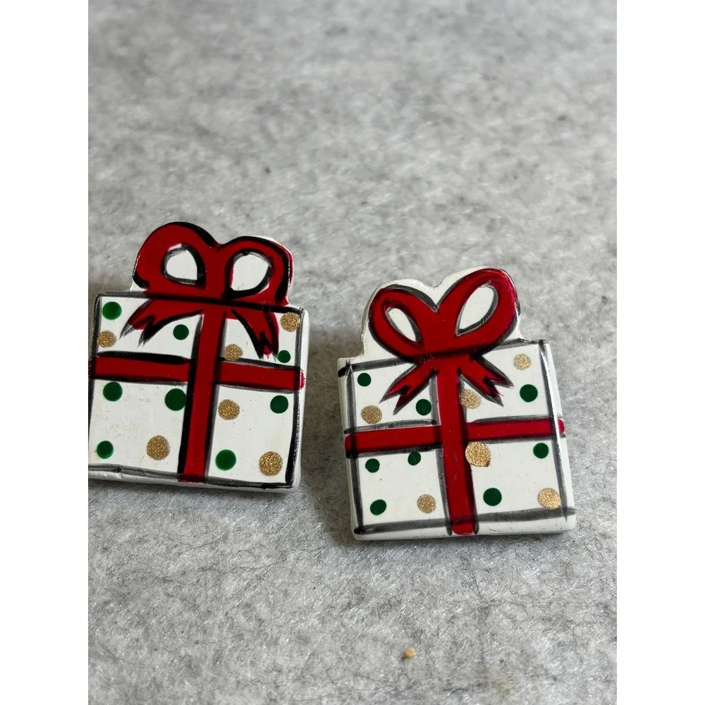 #1. Christmas Gift Box Earrings